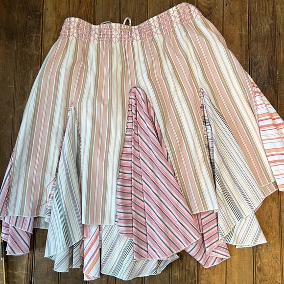 Hazel Anthropologie cotton scarf style embroidered skirt smocking - Picture 8 of 8